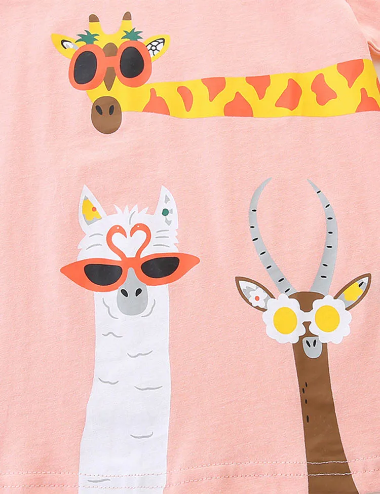 Longnecked Animal Printed T-Shirt - Image 2