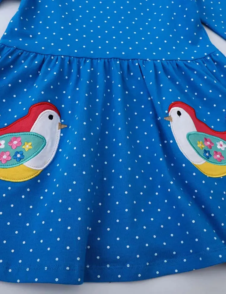 Lovely Bird Dotted Sweatshirt Dress - Image 2