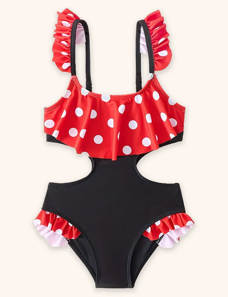 Lovely Ruffle Edge Pattern Swimsuit - Image 3