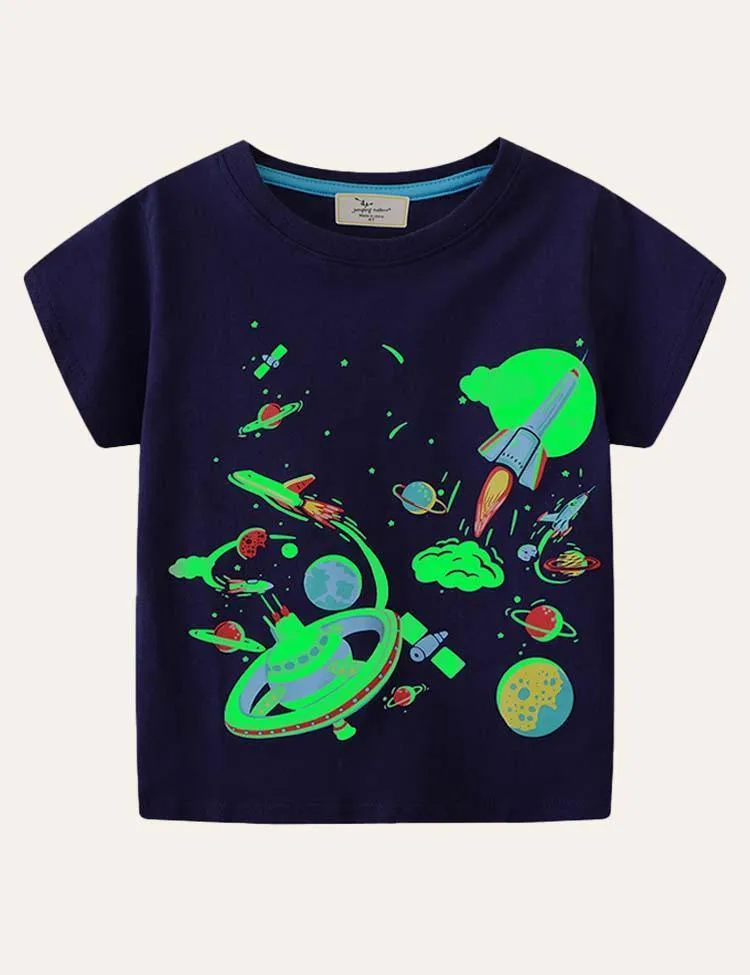 Glowing Dinosaur Short-Sleeved T-shirt - Image 14