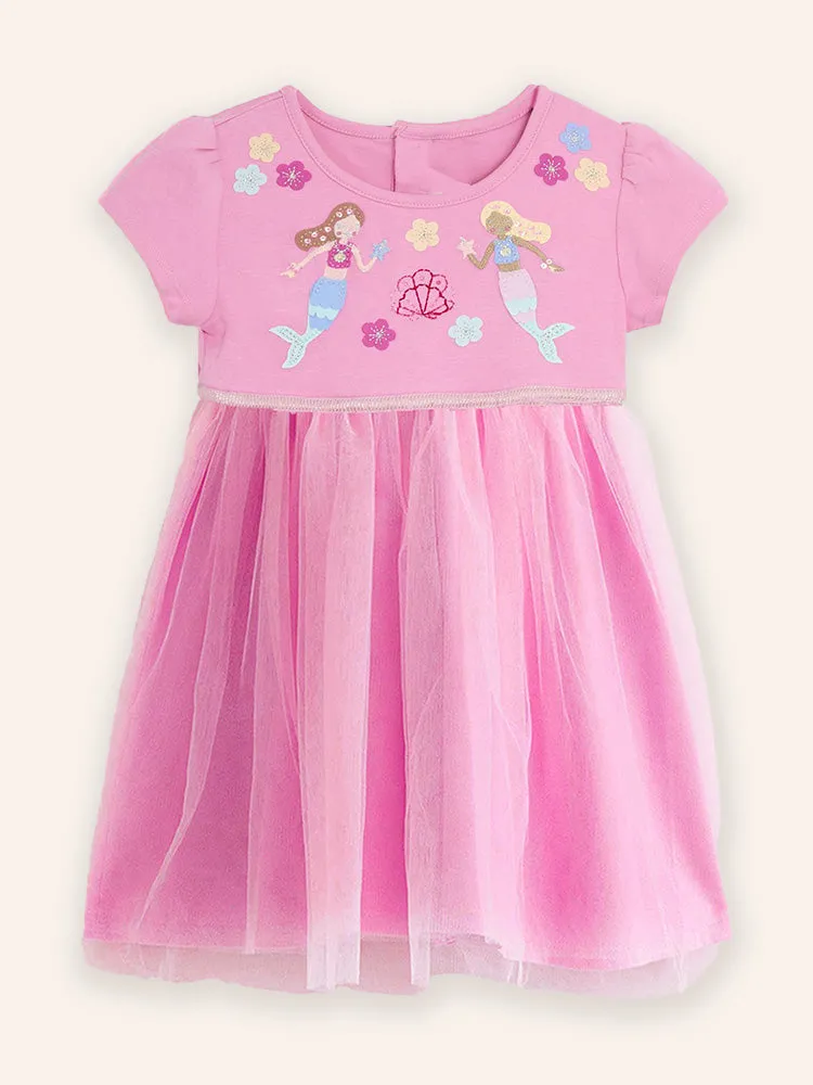 Mermaid Applique Tulle Dress