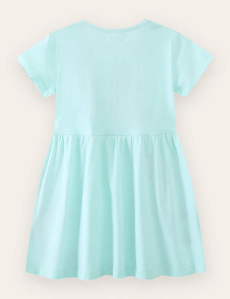 Mermaid Embroidered Cotton Dress - Image 2