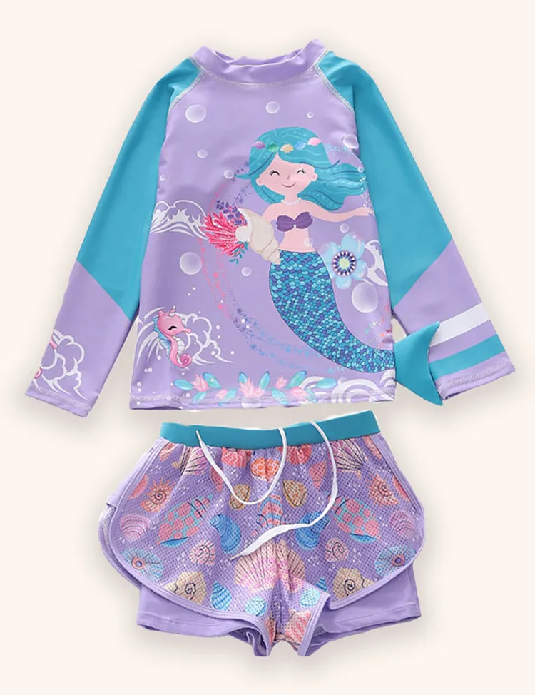 Mermaid Long Sleeve Sports Swimsuit - Image 2