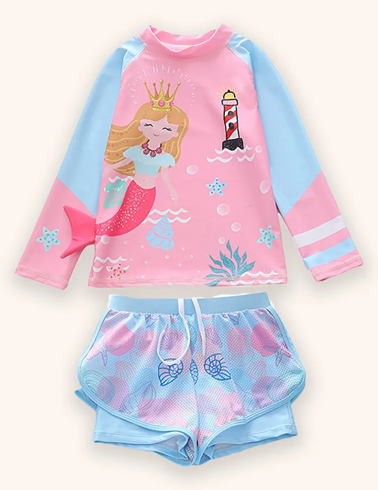 Mermaid Long Sleeve Sports Swimsuit - Image 3