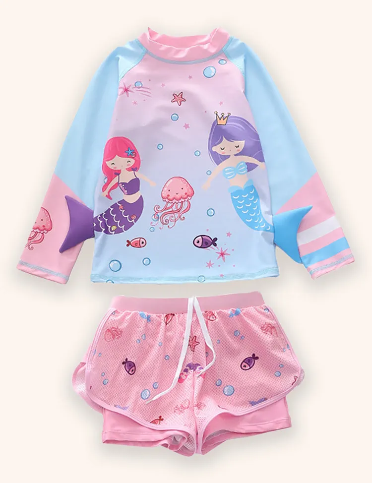 Mermaid Long Sleeve Sports Swimsuit - Image 5