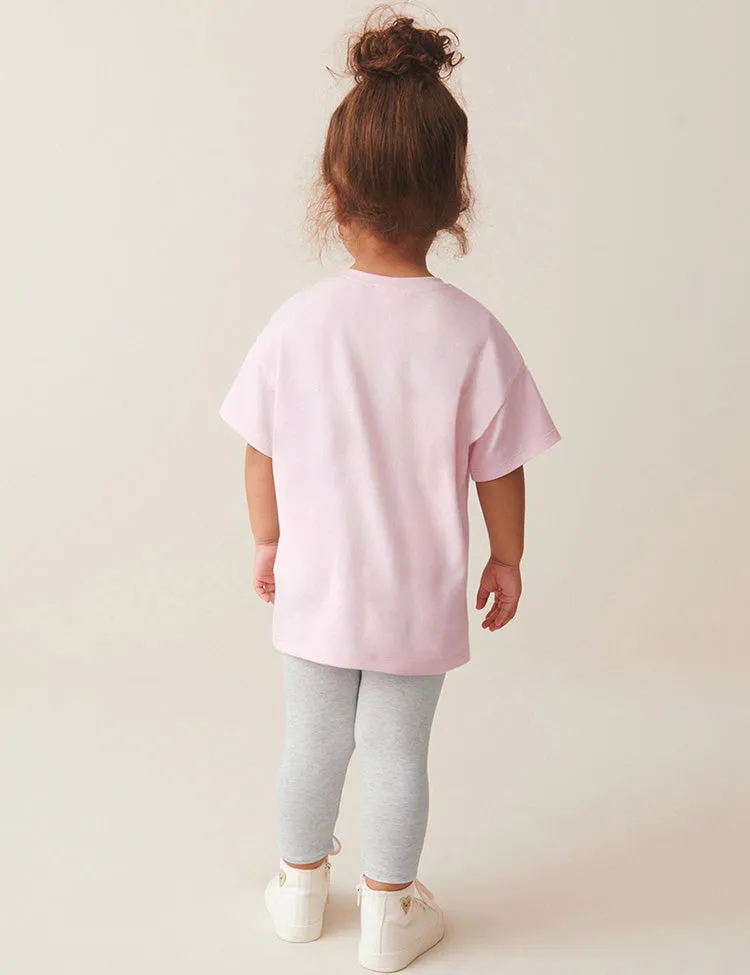 Mermaid Print Short T-Shirt and Leggings Set - Image 2