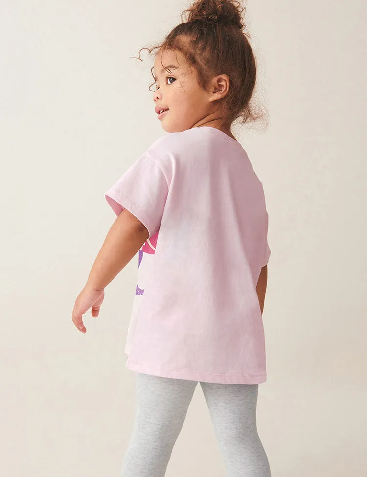 Mermaid Print Short T-Shirt and Leggings Set - Image 5