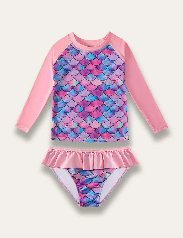 Mermaid Print Swim Suit