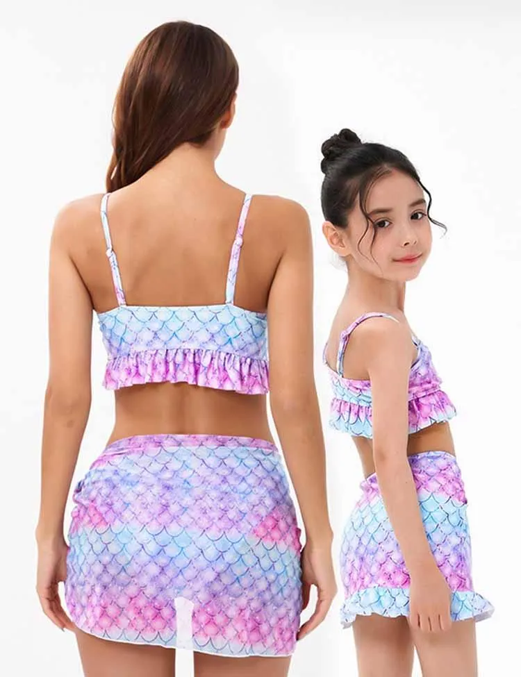 Mermaid Printed Family Matching Swim Suit - Image 2