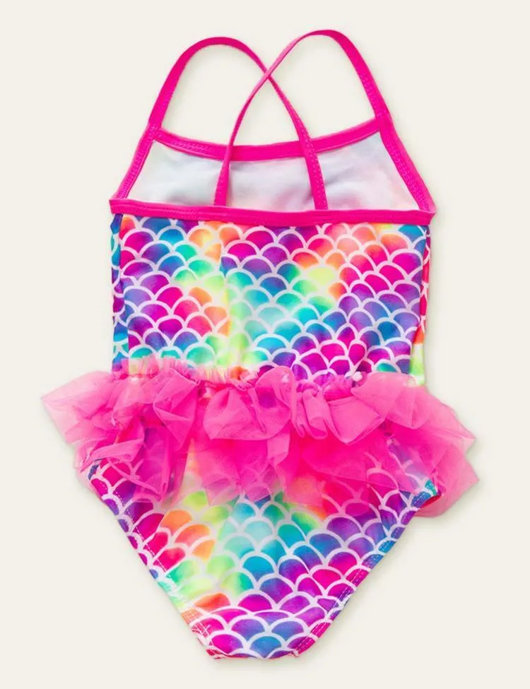 Mermaid Printed Mesh Swimsuit - Image 2