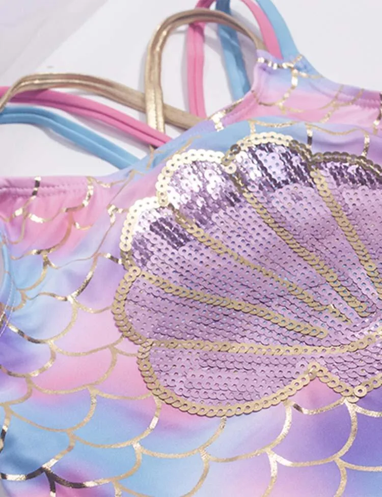 Mermaid Shell Sequined Swimsuit - Image 4