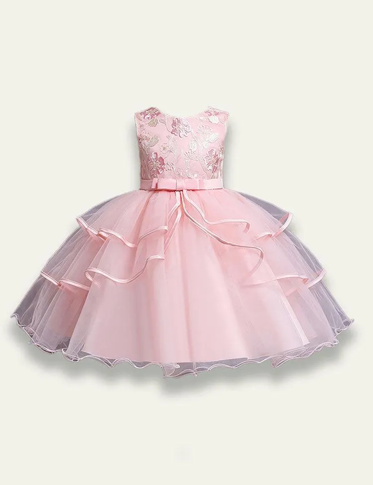 Mesh Embroidery Party Dress - Image 2