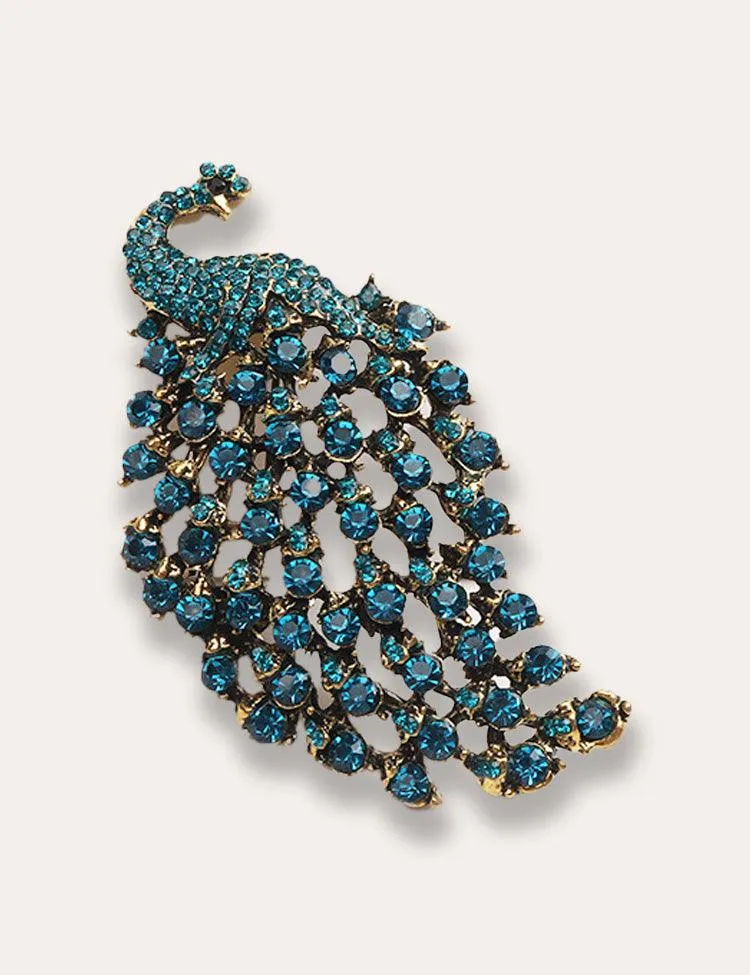 Peacock Appliqué Long Dress - Image 3