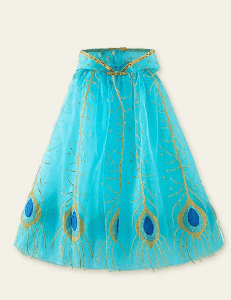 Peacock Appliqué Long Dress - Image 4