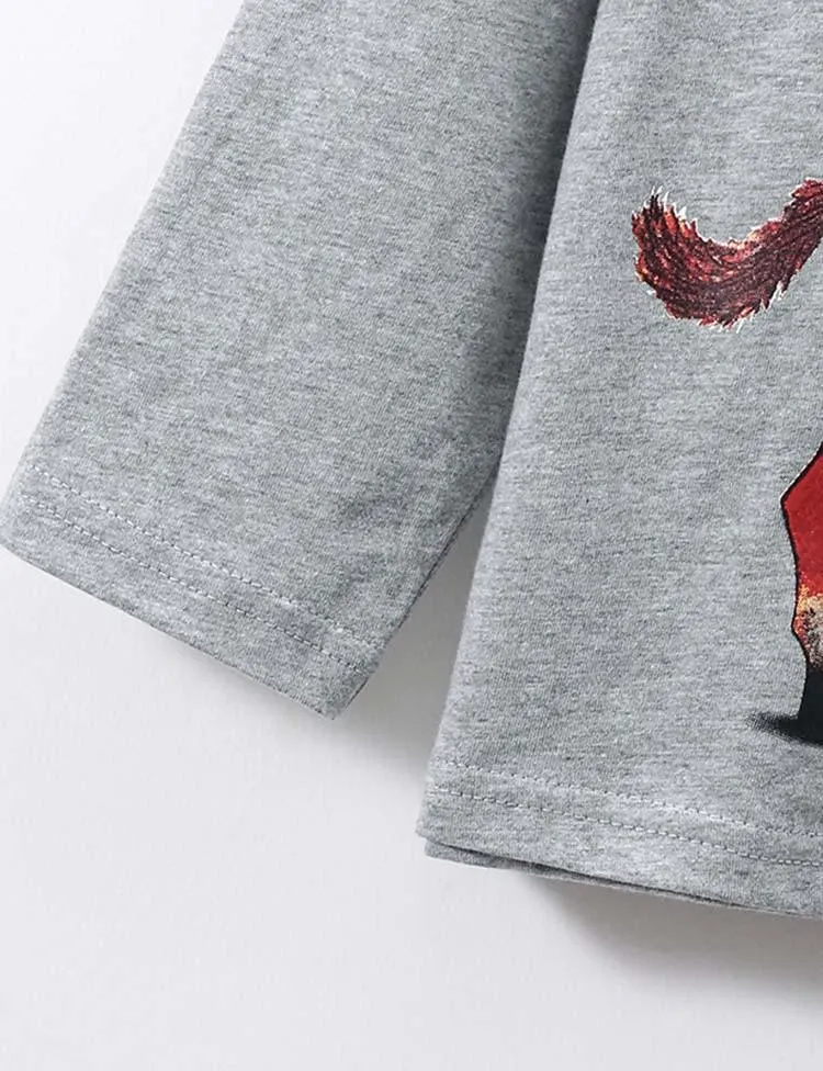 Mouse Horse Printed Long-Sleeved T-shirt - Image 3