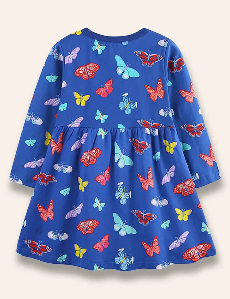 Multi Butterfly Printed Dress - Image 3
