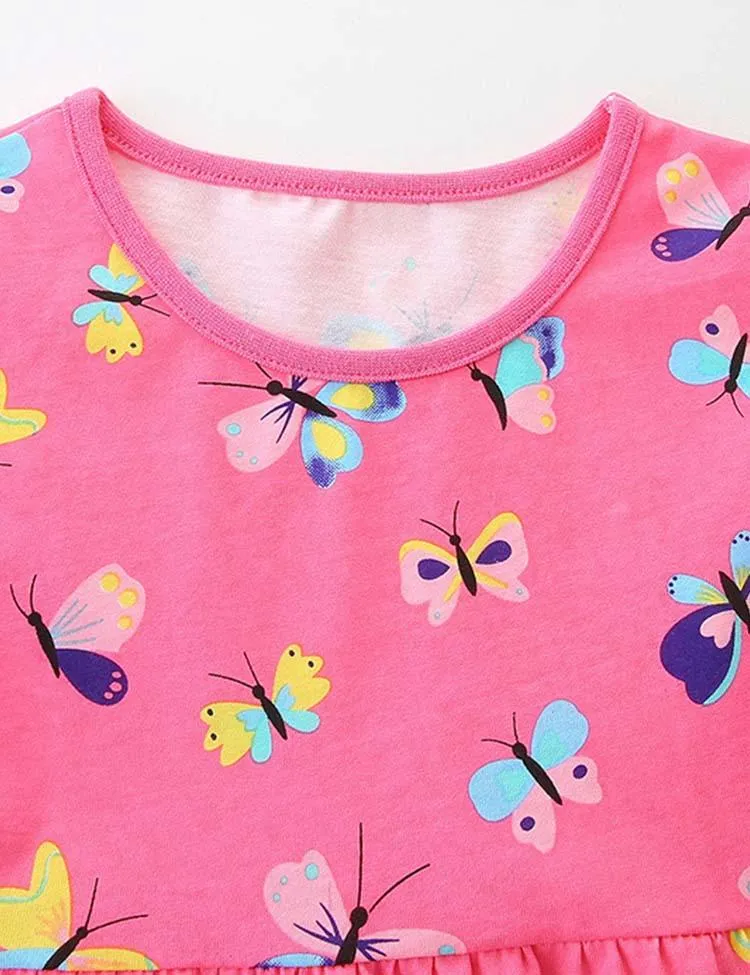 Multi Butterfly Printed Dress - Image 3