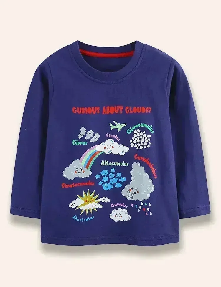 Multi Clouds Long Sleeve T-Shirt