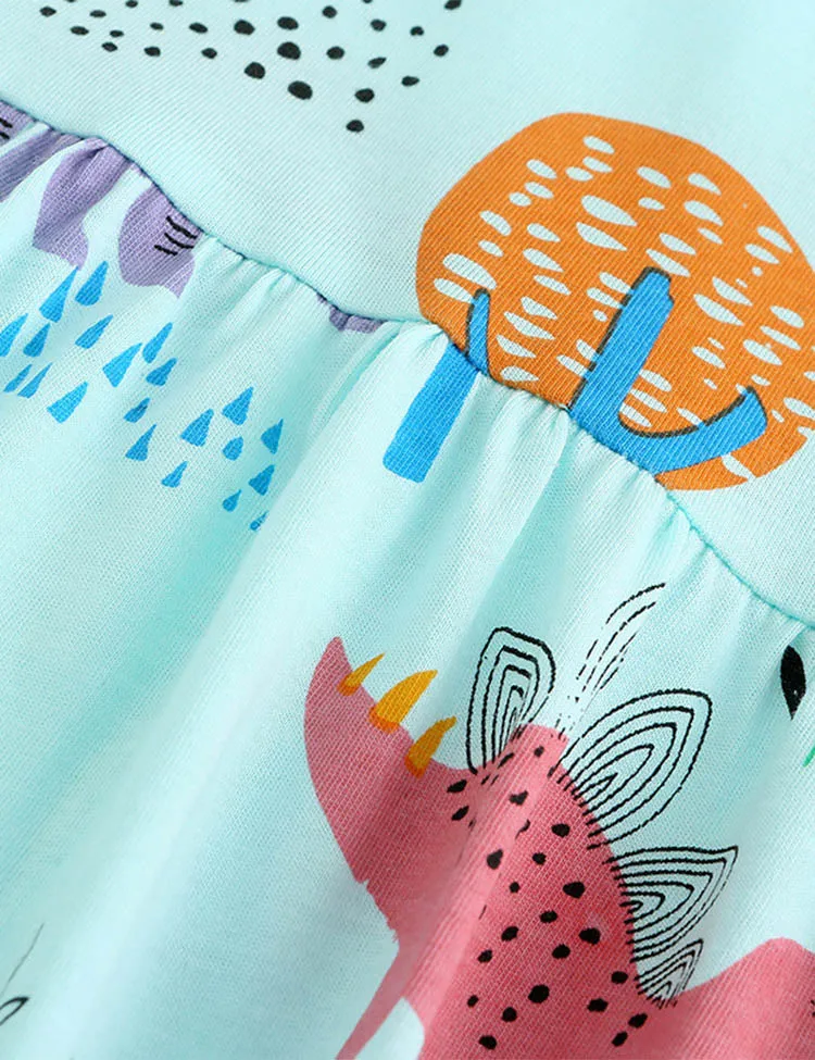 Multi Dinosaur Printed Dress - Image 4
