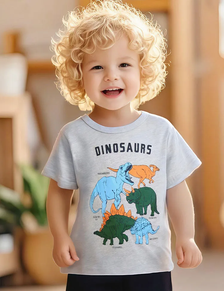 Multi Dinosaur Printed T-Shirt - Image 5
