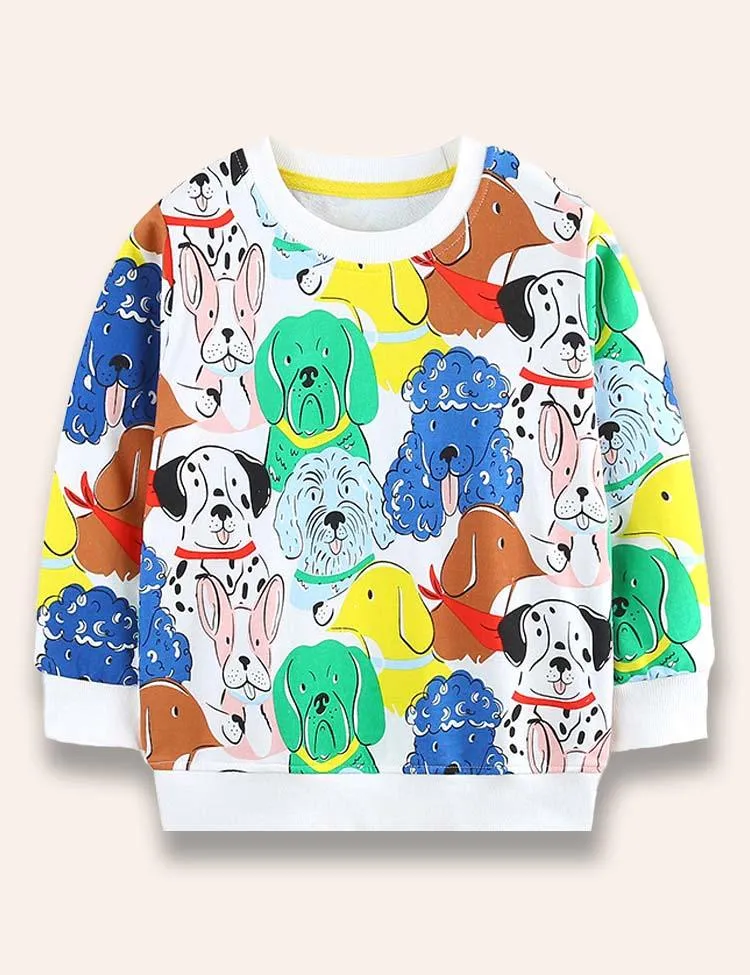 Multi Doggy Printed Sweatshirt