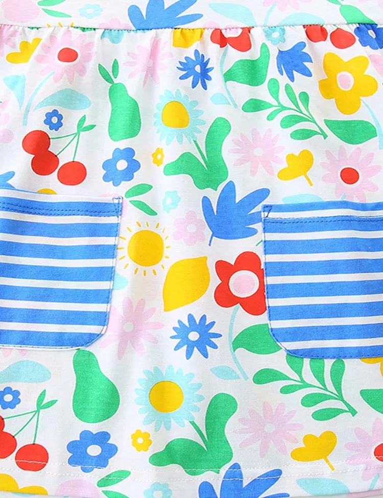 Multi Flower Printed Dress - Image 2