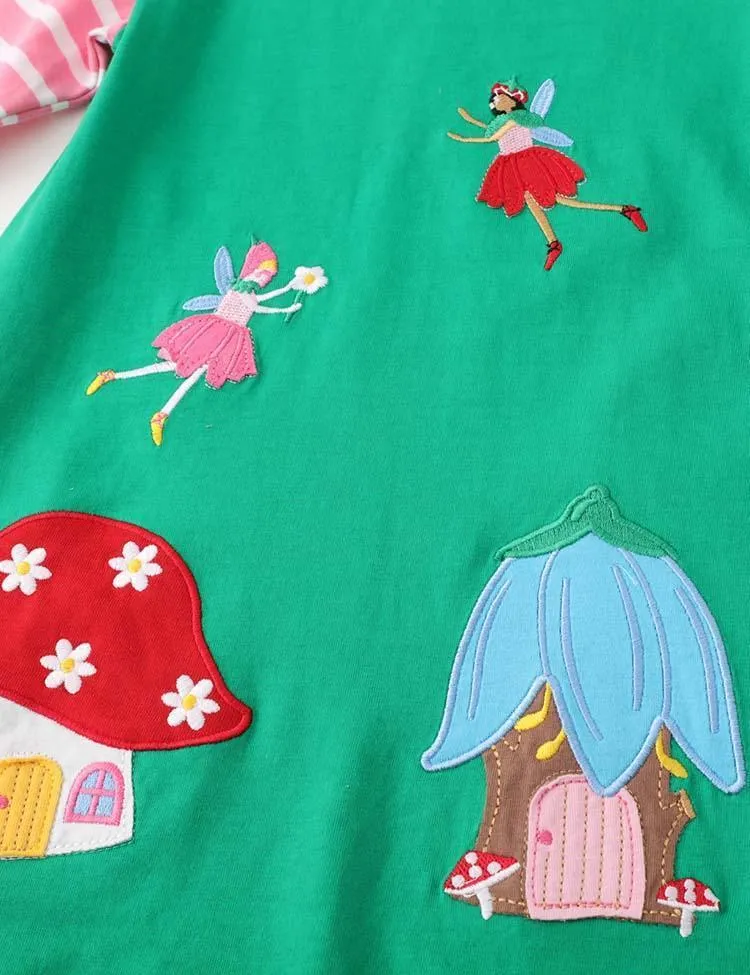 Mushroom Appliqué Long Sleeve Dress - Image 4