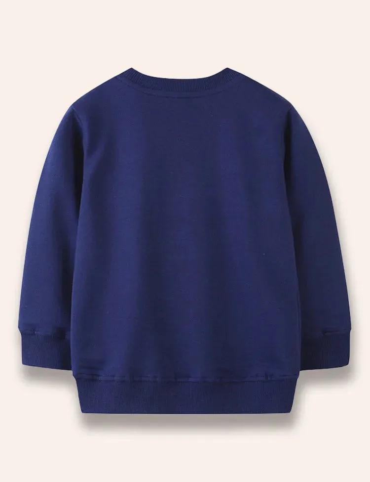 Night Unicorn Appliqué Sweatshirt - Image 3
