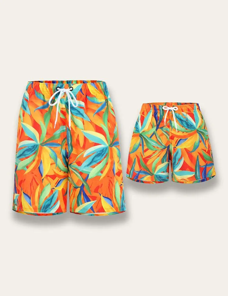 Orange Leaves Family Matching Swim Suit - Image 2