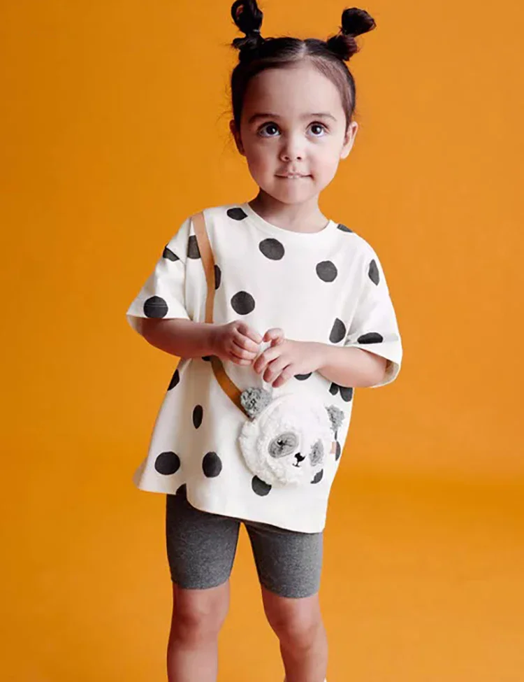 Panda Applique Short Sleeve T-Shirt and Leggings Set - Image 2