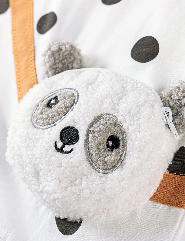 Panda Applique Short Sleeve T-Shirt and Leggings Set - Image 3