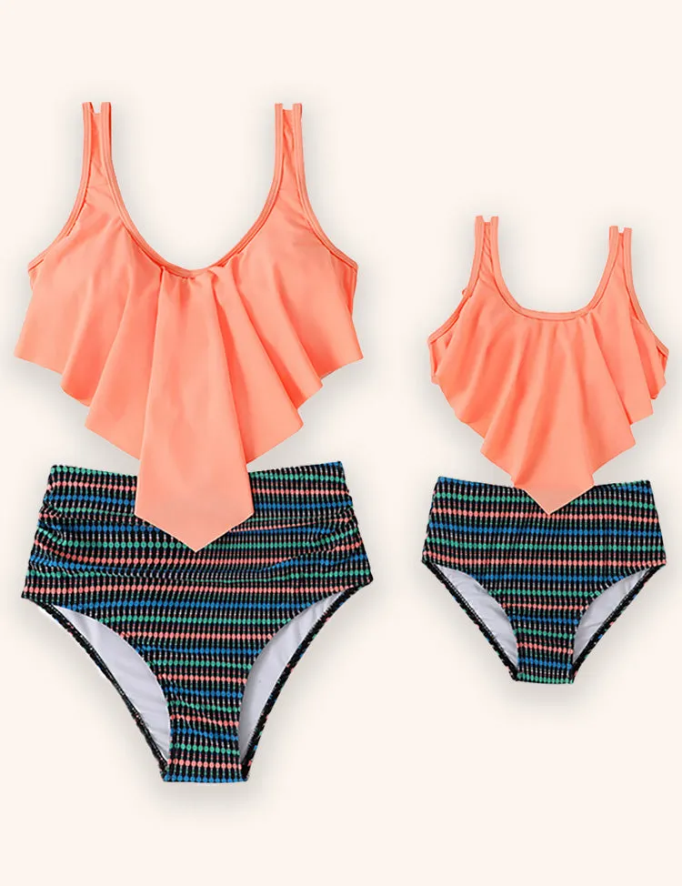 Parent-child high-waisted bikini swimsuit - Image 2