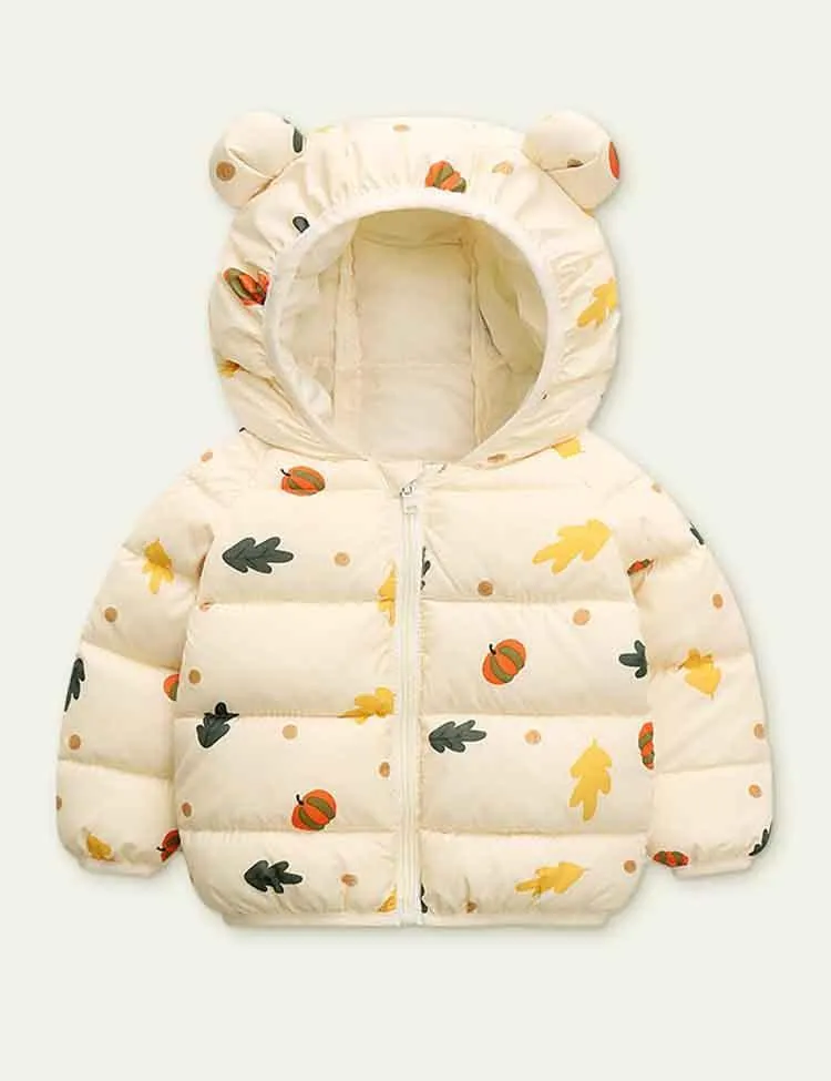 Pattern Print Cotton-Padded Jacket - Image 5