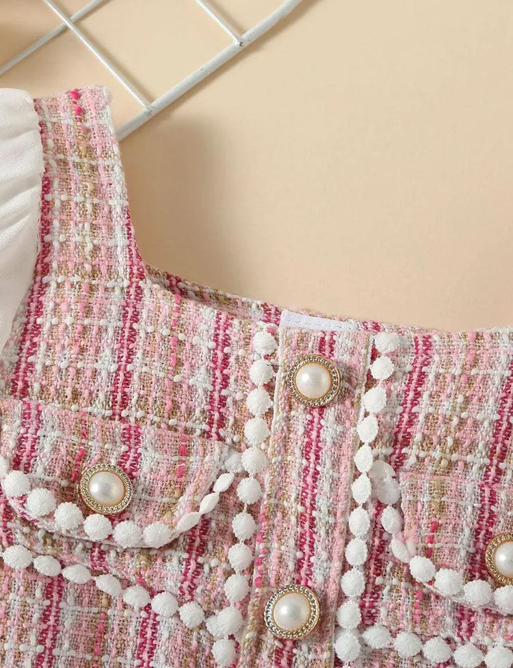 Pearl Bubble Sleeve Dress - Image 3