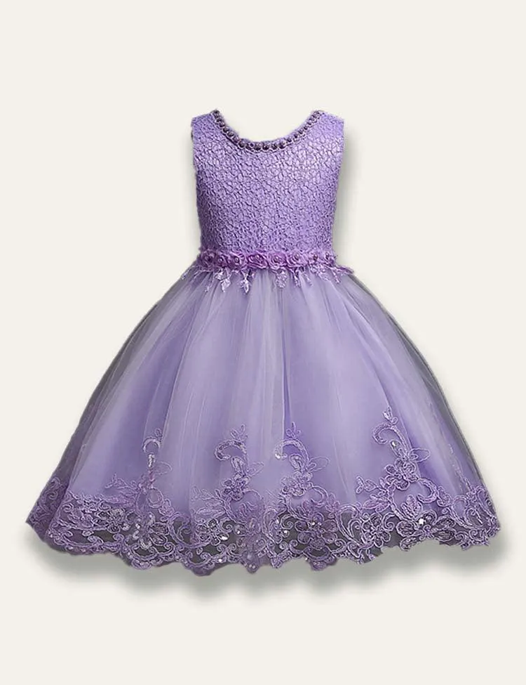 Pearl Princess Tulle Party Dress - Image 4