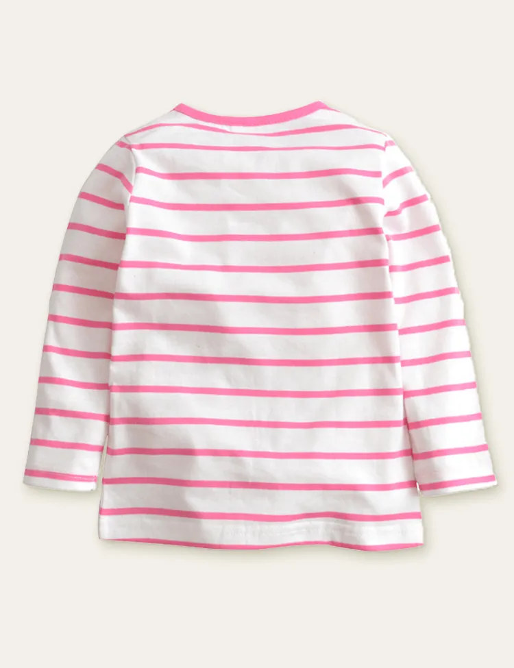 Penguin Embroidered Long Sleeve T-shirt - Image 2