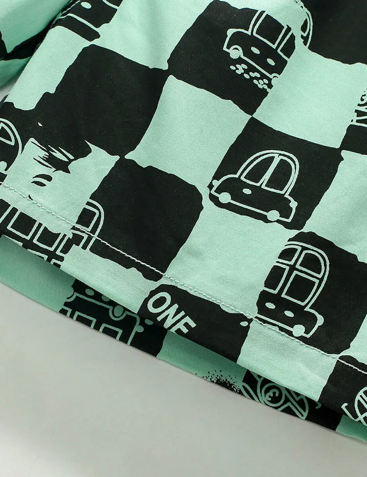 Plaid  Printed Cotton Shorts - Image 3