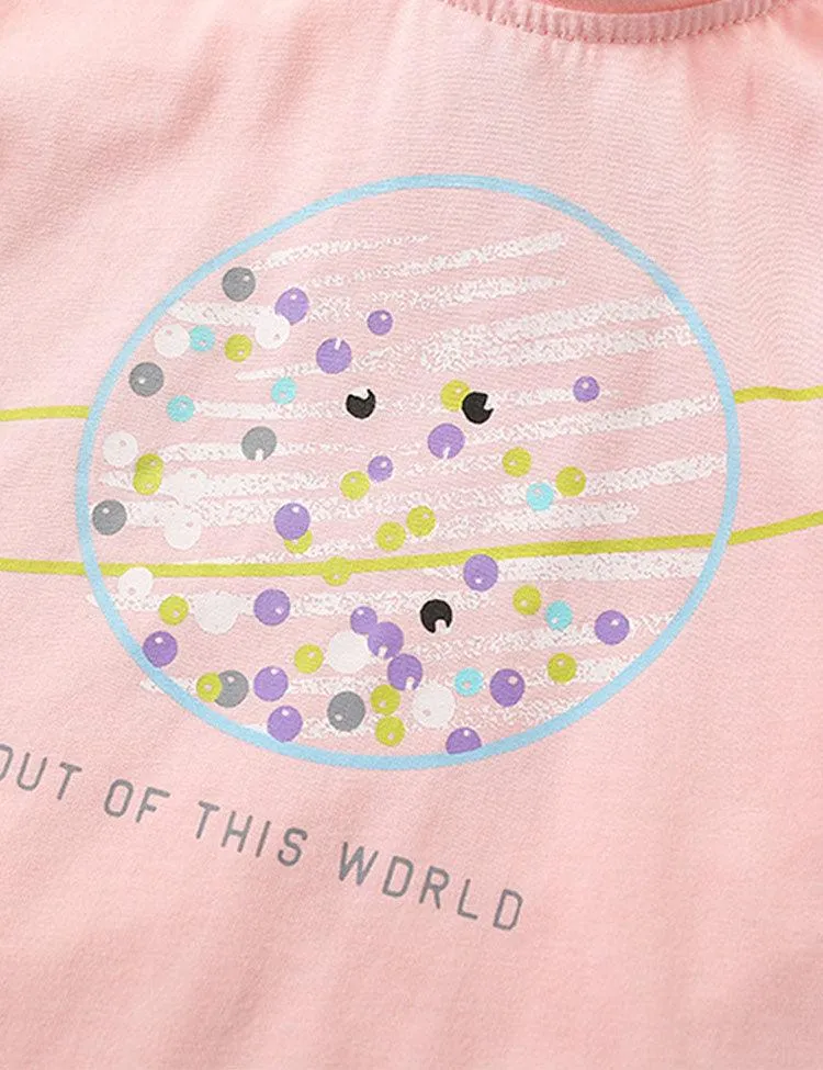 Planet Printed Flying Sleeve Set - Image 2