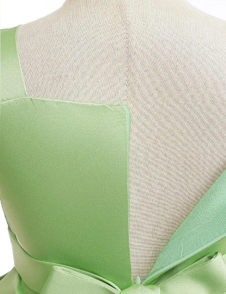 Pleated Solid Color Party Dress Set - Image 3