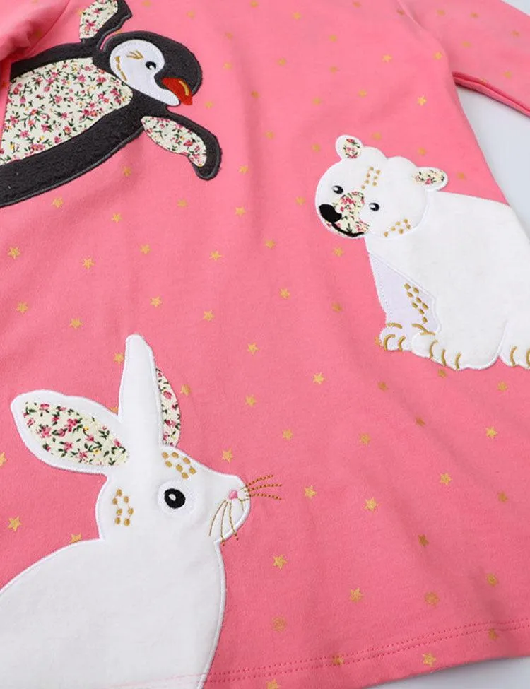 Polar Animal Appliqué Dress - Image 2