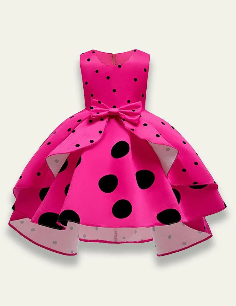 Polka Dot Printed Party Dress - Image 2