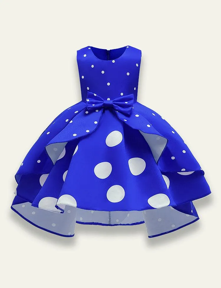 Polka Dot Printed Party Dress - Image 4