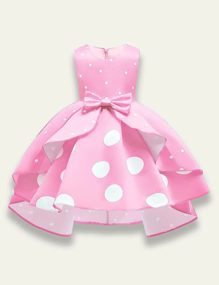 Polka Dot Printed Party Dress - Image 6