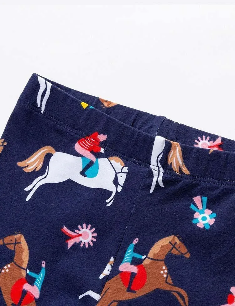 Horse Racing Print Leggings - Image 2