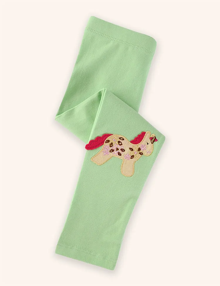 Pony Butterfly Applique Leggings - Image 2