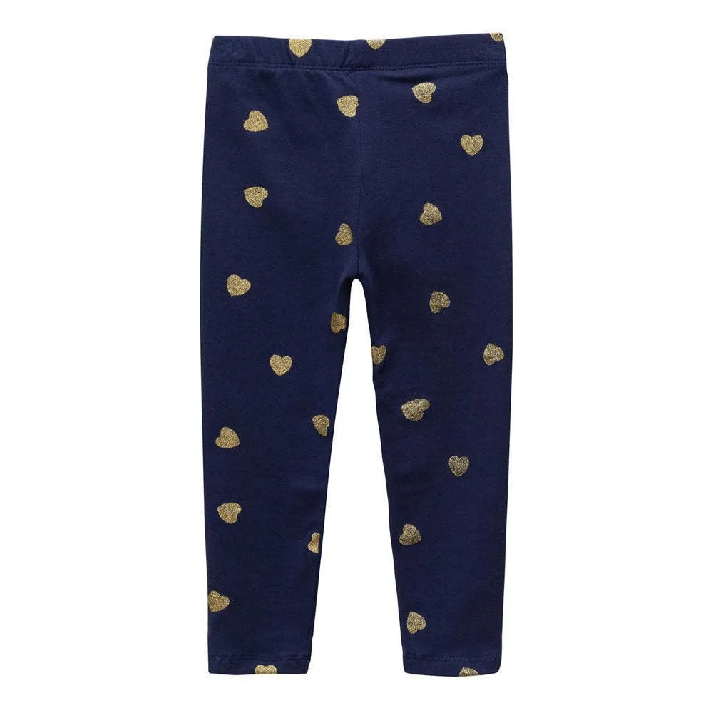Bronzing Heart Printed Leggings - Image 3