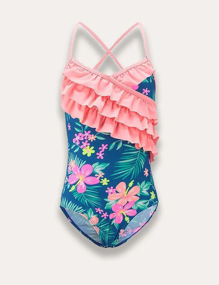 Printed One Piece Swimsuit