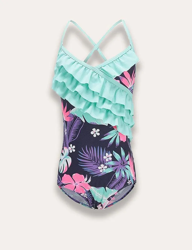 Printed One Piece Swimsuit - Image 3