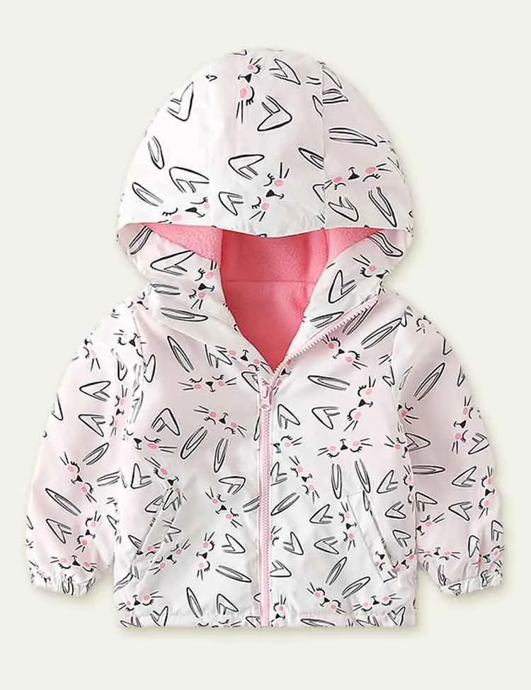 Printed Polar Fleece Shell Jacket - Image 3
