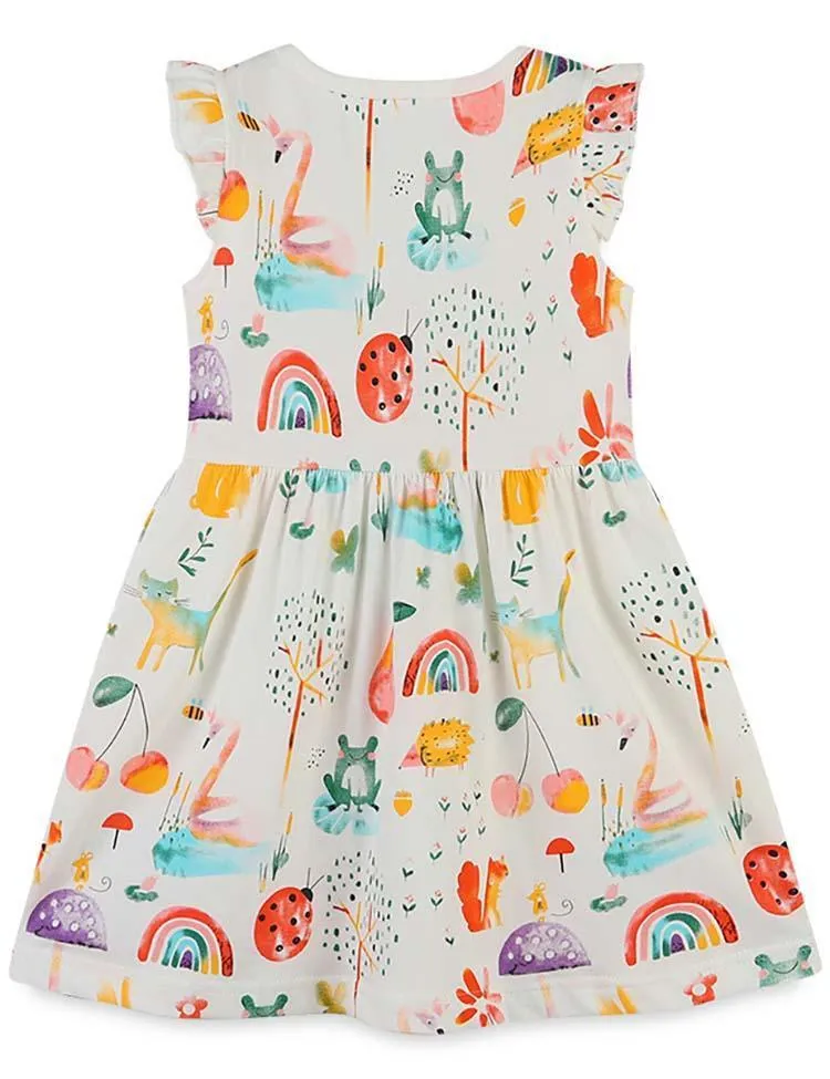 Printed Short Sleeve Dress - Image 3
